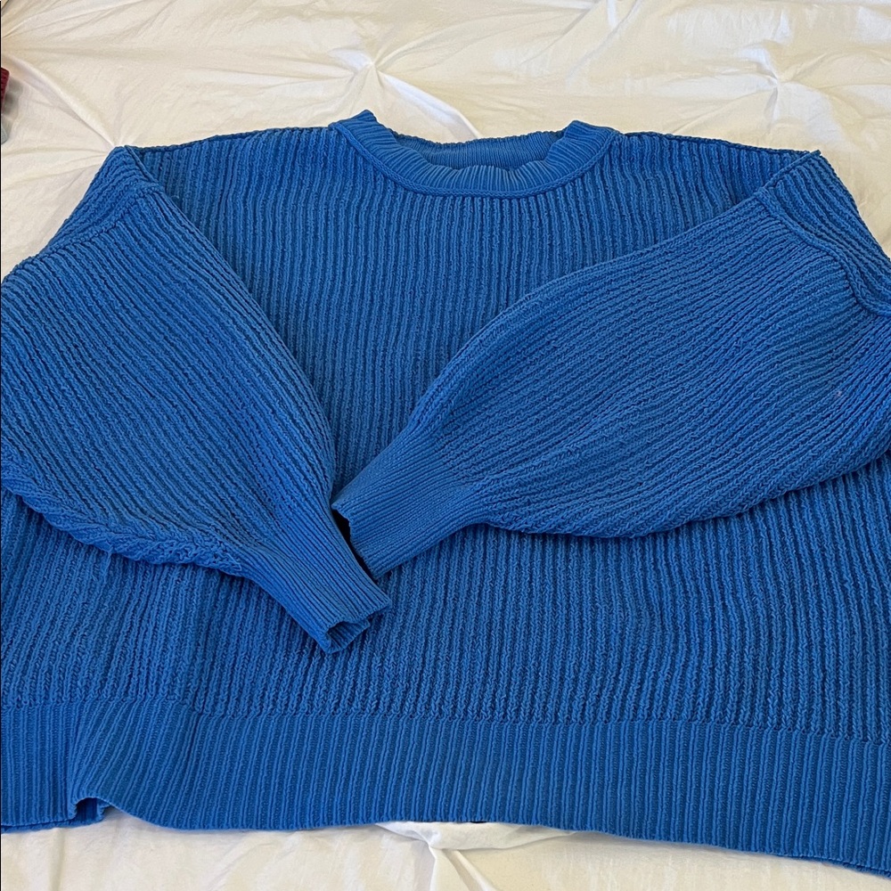 Aerie Vibrant Blue Knit Pullover